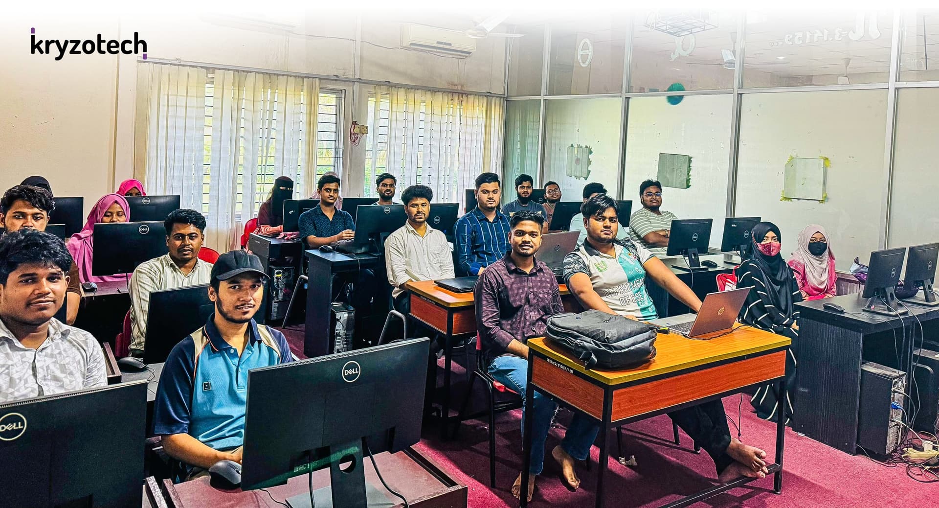 Kryzotech students learning in a computer lab